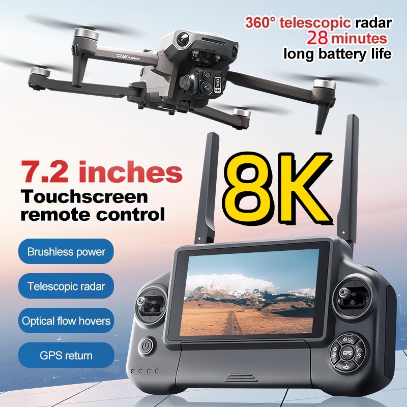 Drone Mapping - 8K 3-assige Gimbal Brushless 7,2 inch