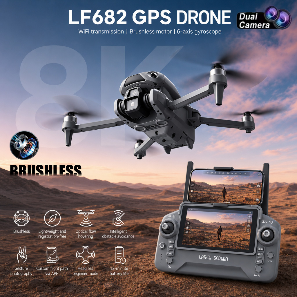 Drone Mapping - Nieuwe LF682 Drone 8K Dubbele Camera
