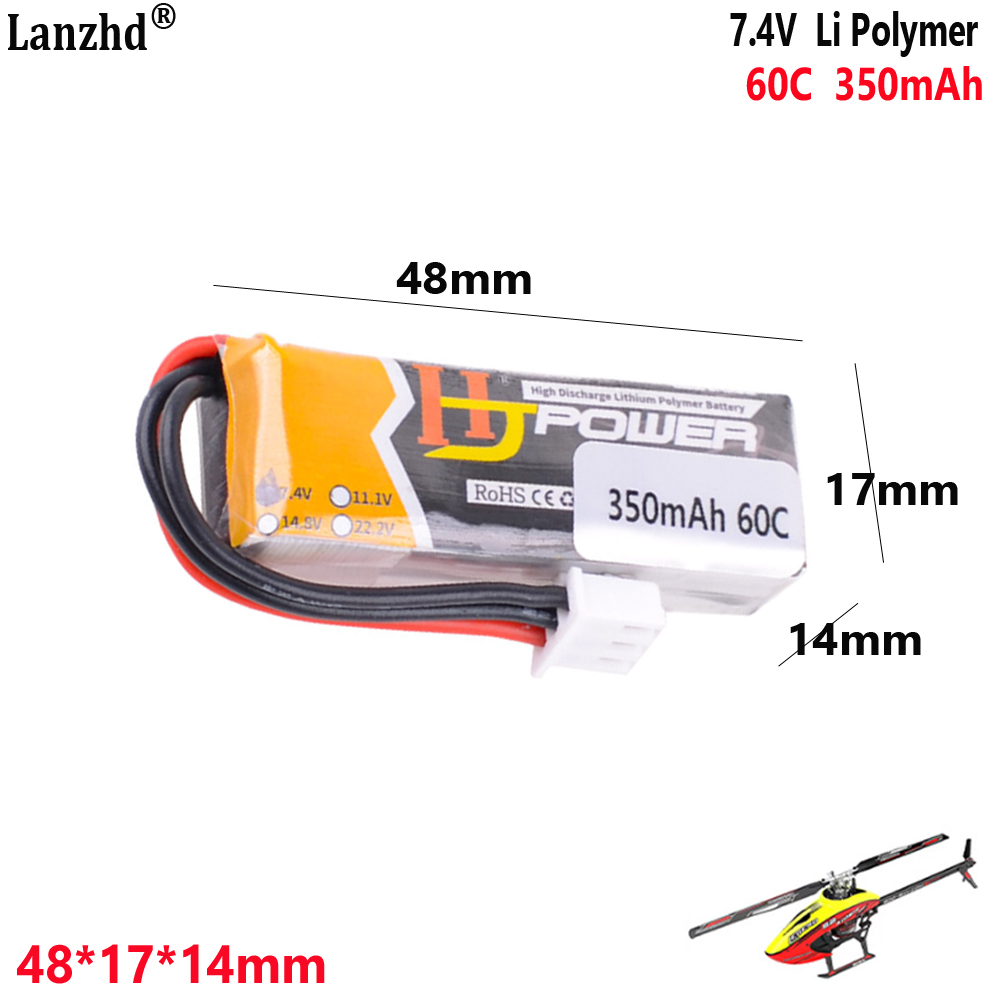 7.4V 350mAh 60C 2S1P lithium b - Drone 3D Modeling recensie en prijs