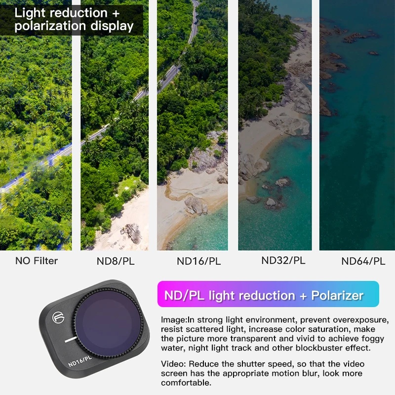 RCSTQ Filterset voor DJI Mini  - Drone Video Production recensie en prijs