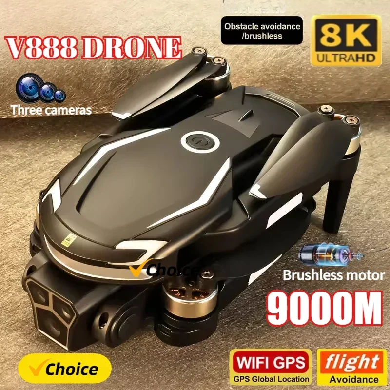 Nieuwe V888 Drone 8K GPS Driev - Drone Multispectral recensie en prijs