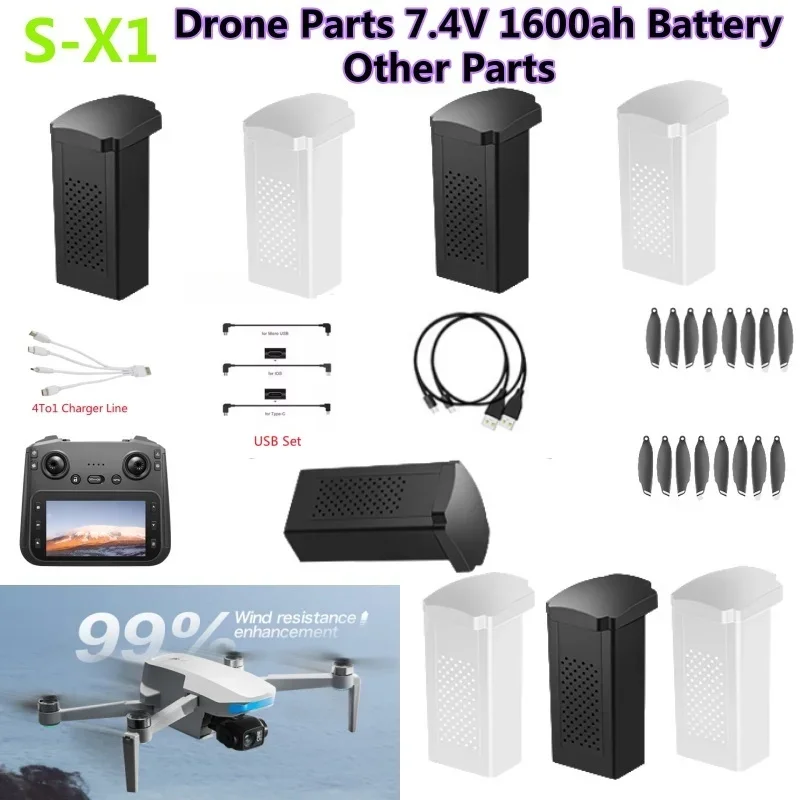 S-X1 MAX GPS Drone Batterij 7. - Drone Mapping recensie en prijs